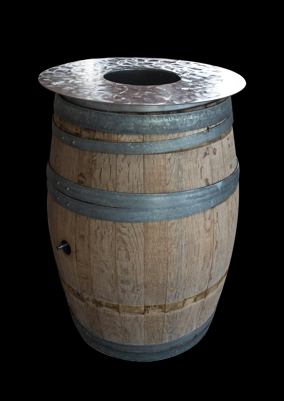 Portabottiglie e pianale di appoggio con barrique